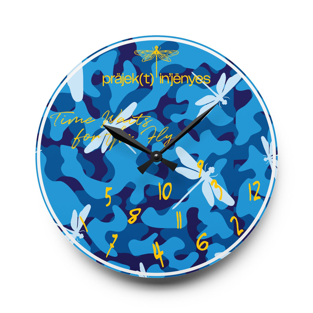 Royal Blue "Fly Type of Time" Clock
