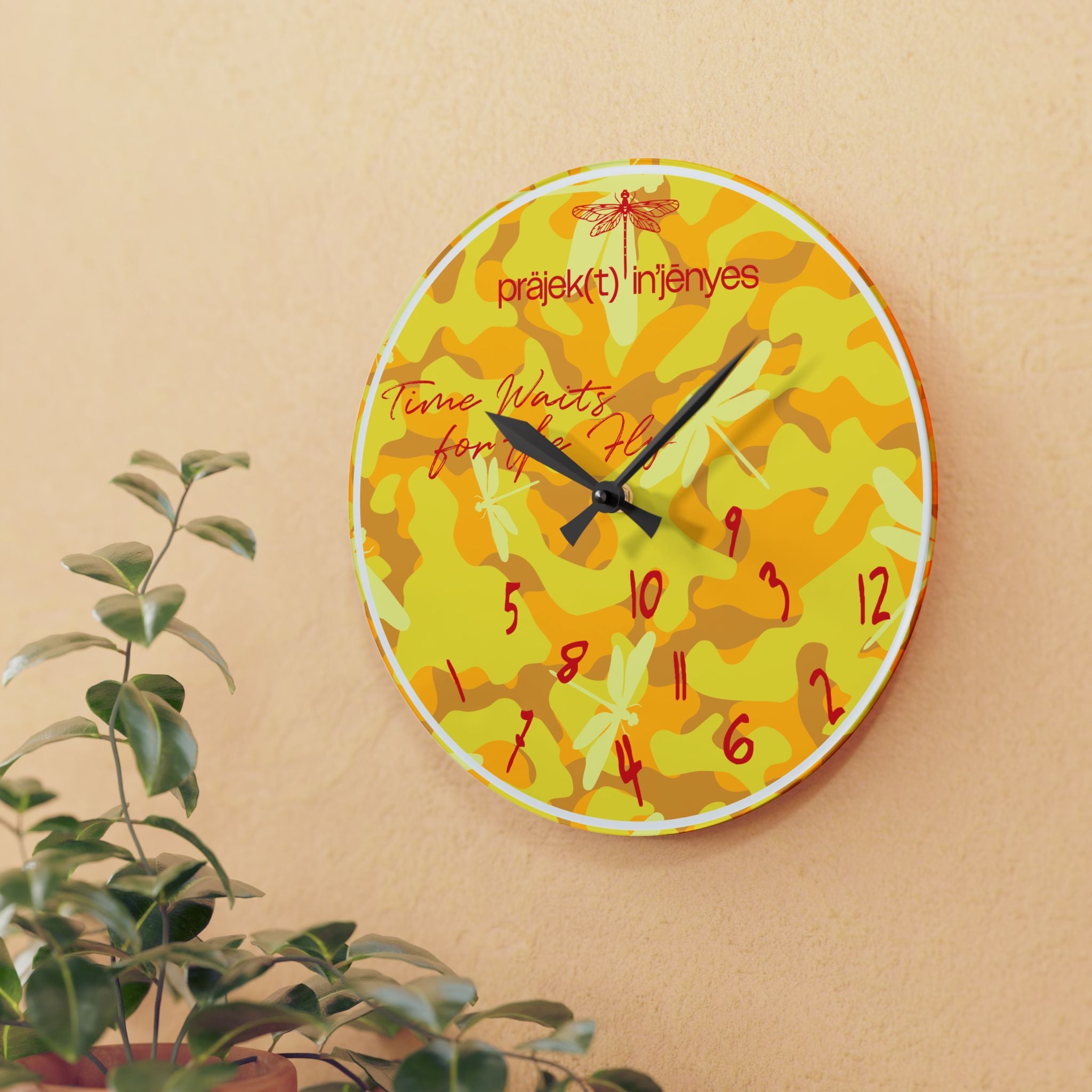 Golden Hour "Fly Type of Time" Clock
